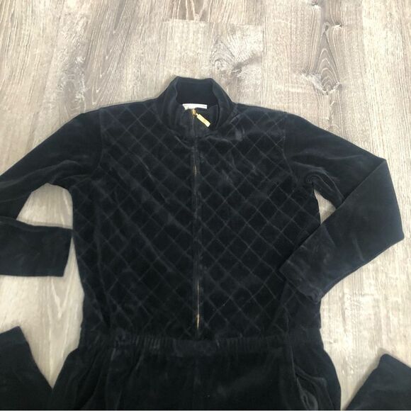 Vtg Y2K Essential Elements Petite Sz P Womens Zip Up Black Jumpsuit Long Sleeve - Picture 2 of 11